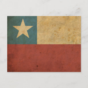 Flag für Vintagen Chile Postkarte