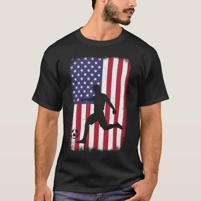 Flag Fußball USA T-Shirt (Vorderseite)