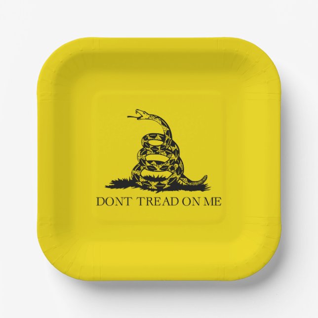 Flag Gadsden Rattlesnake: Revolutionärer Krieg 177 Pappteller (Vorderseite)