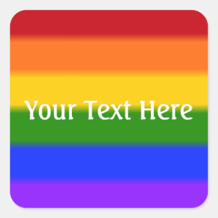 Flag-Gay Pride Quadratischer Aufkleber