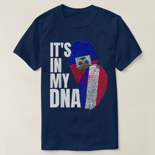 Flag-Geschenk für das französische und haitianisch T-Shirt (Design vorne)