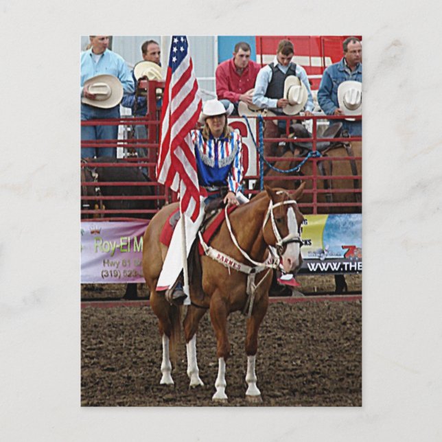 Flag Girl Postkarte (Vorderseite)