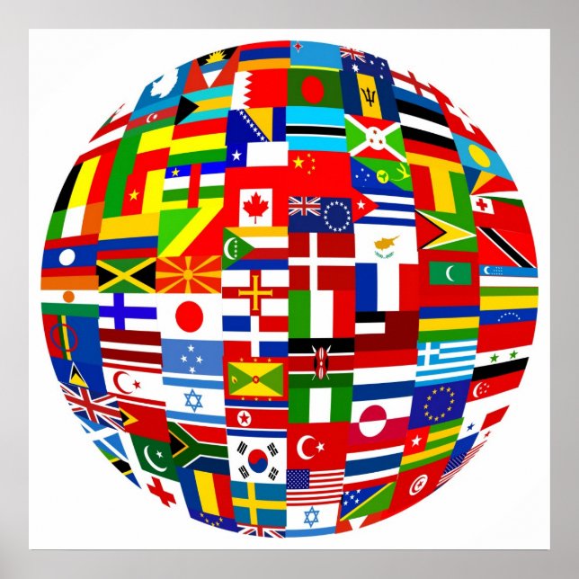 Flag Globe Poster (Vorne)