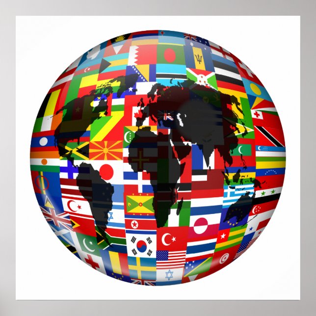 Flag Globe Poster (Vorne)