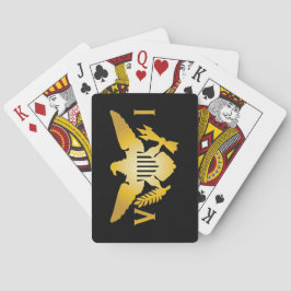 Flag "Gold & Black U.S. Jungfrau" Spielkarten