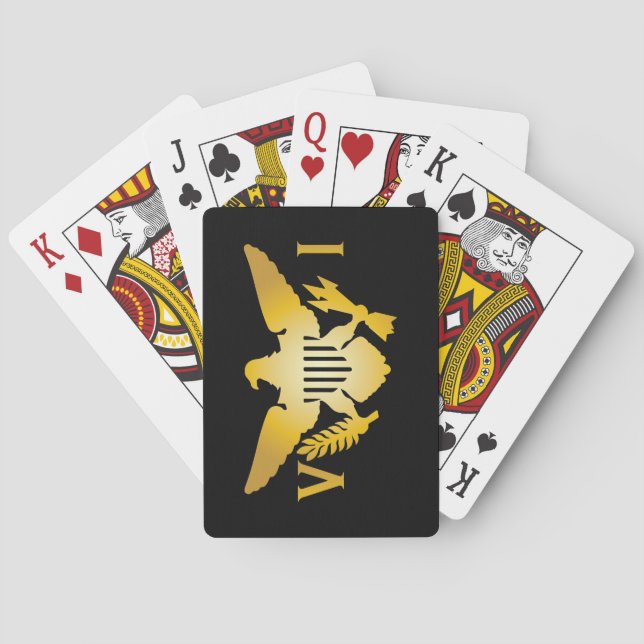 Flag "Gold & Black U.S. Jungfrau" Spielkarten (Rückseite)