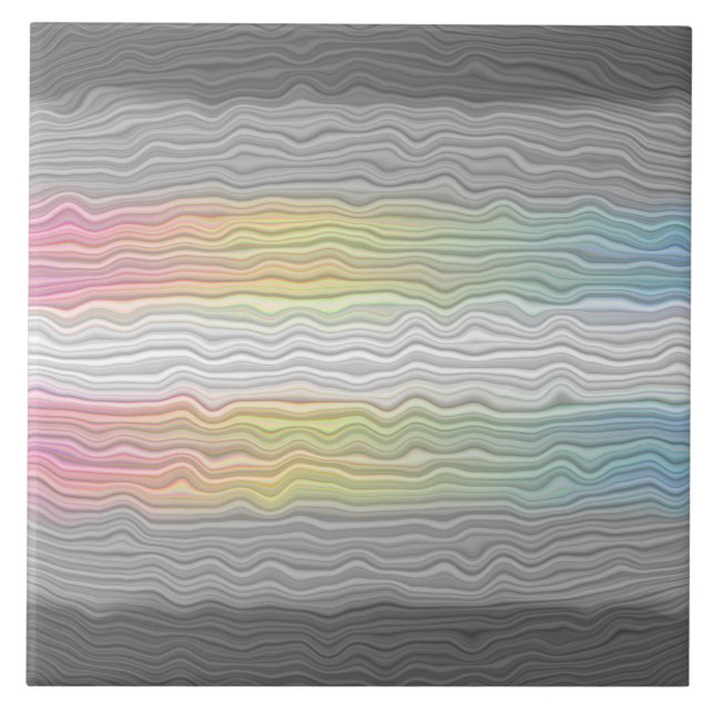 Flag Groovy Boho Trippy Abstrakt Demifluid Pride Fliese (Vorderseite)