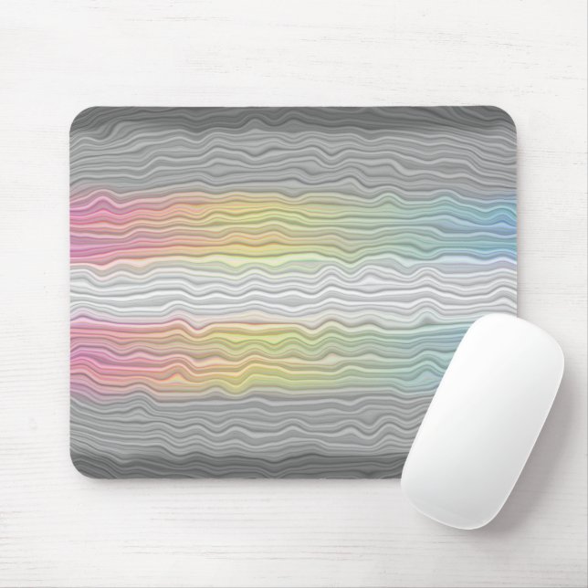 Flag Groovy Boho Trippy Abstrakt Demifluid Pride Mousepad (Mit Mouse)