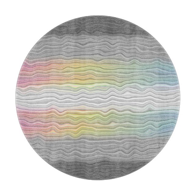 Flag Groovy Boho Trippy Abstrakt Demifluid Pride Schneidebrett (Vorderseite)