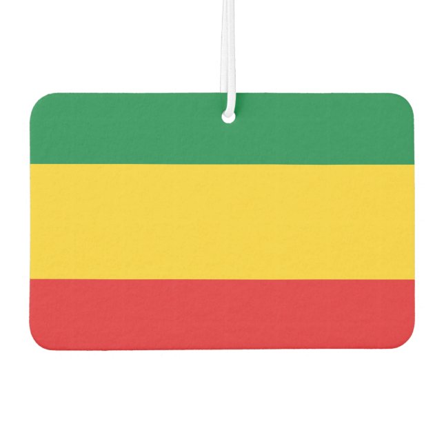 Flag Grün, Gold (Gelb) und Rot Autolufterfrischer (Vorderseite)
