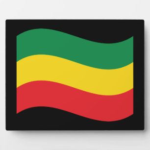 Flag Grün, Gold (Gelb) und Rot Fotoplatte