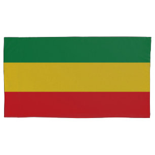 Flag Grün, Gold (Gelb) und Rot Kissenbezug