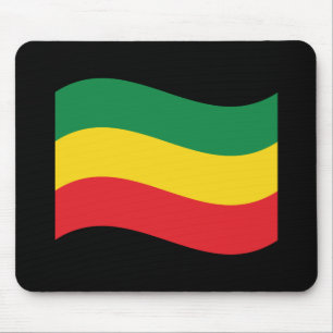 Flag Grün, Gold (Gelb) und Rot Mousepad