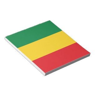 Flag Grün, Gold (Gelb) und Rot Notizblock