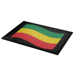 Flag Grün, Gold (Gelb) und Rot Schneidebrett