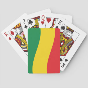 Flag Grün, Gold (Gelb) und Rot Spielkarten