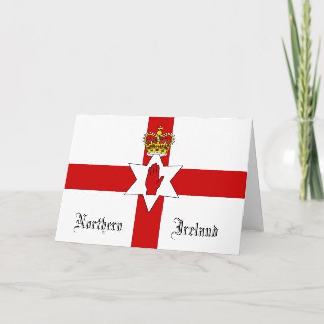 Flag-Grußkarte für Nordirland Karte (Vorderseite)