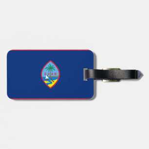 Flag Guam Gepäckstück mit Lederband Gepäckanhänger