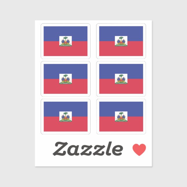 Flag Haiti Collection Pack von 6 Aufkleber (Blatt)