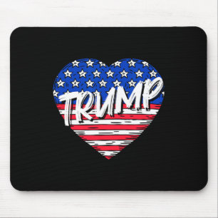 Flag Heart Liebe Trump Mousepad