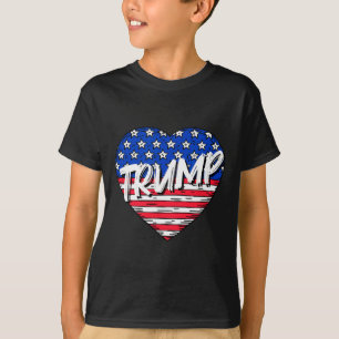 Flag Heart Liebe Trump T-Shirt