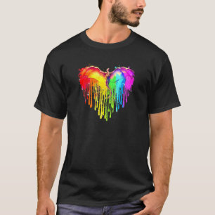 Flag Herz Liebe LGBT Pride Transgender Gay Lesbia T-Shirt