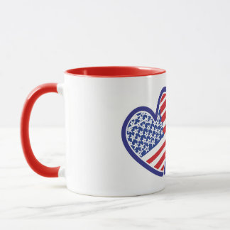 Flag-Herzen der USA und Colorado Tasse