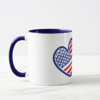Flag-Herzen der USA und Colorado Tasse