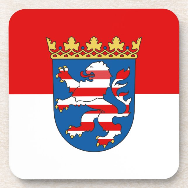 Flag Hesse Beverage Coaster Getränkeuntersetzer (Vorderseite)
