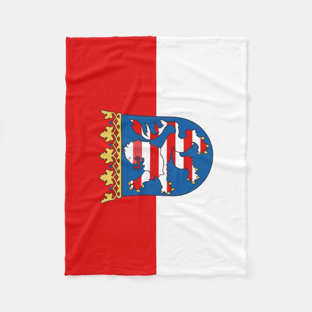 Flag Hesse Fleece Blanket (Vorderseite)