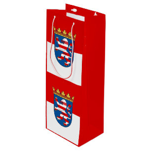 Flag Hesse Wine Gift Bag Geschenktüte Für Weinflaschen