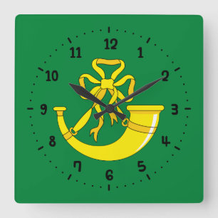 Flag Huntingdonshire Square Wall Clock Quadratische Wanduhr