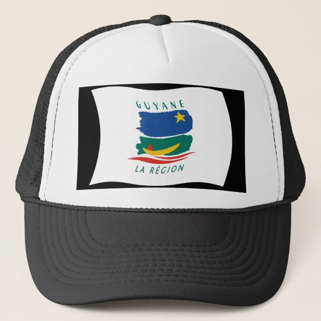 Flag-Hut von Französisch-Guayana Truckerkappe (Vorderseite)