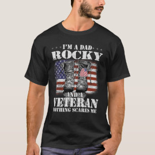 Flag Ich bin ein Vater Rocky und ein Veteran nicht T-Shirt