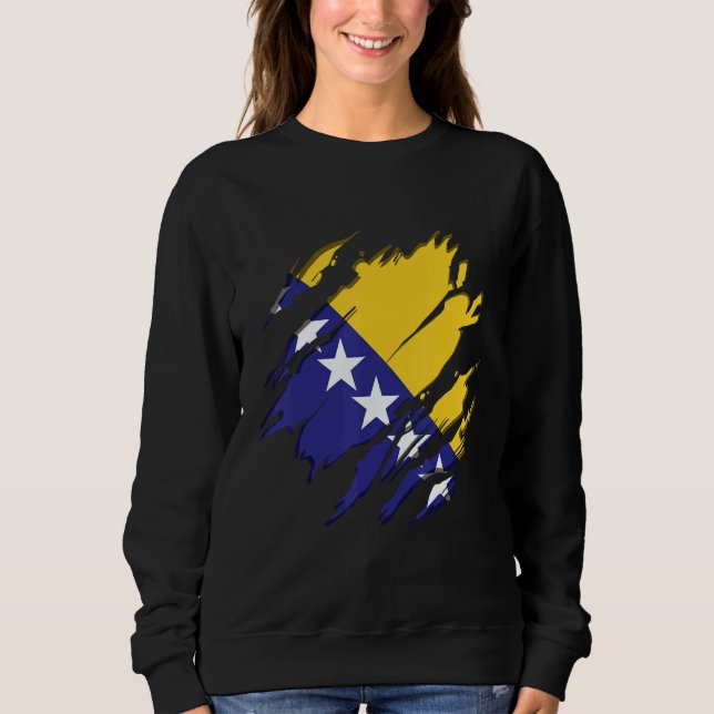 Flag Identity Pride Heritage Bosnia and Herzegovin Sweatshirt (Vorderseite)