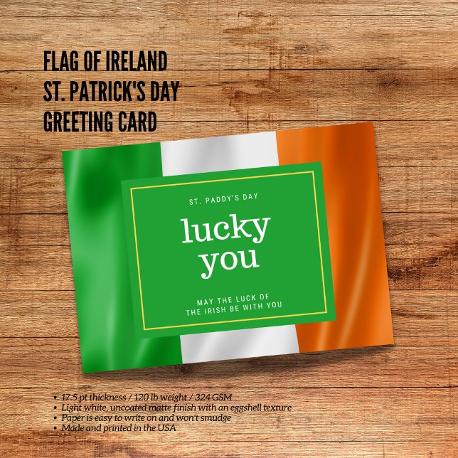 Flag Ireland St. Patrick's Day Grußkarte Karte (Flag of Ireland St. Patrick's Day Greeting Card)