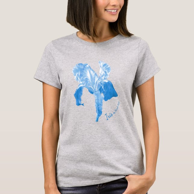 Flag Iris art sky blue hue T - Shirt (Vorderseite)