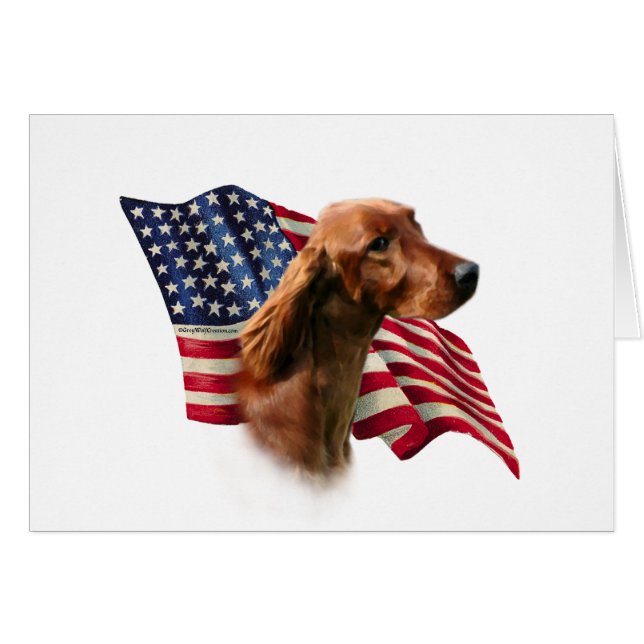 Flag Irish Setter (Vorderseite (Horizontal))