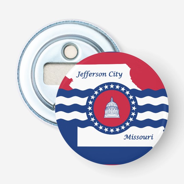 Flag Jefferson City, Missouri Bottle Opener Flaschenöffner (Vorderseite)