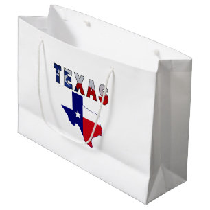 Flag-Karte mit Texas Große Geschenktüte