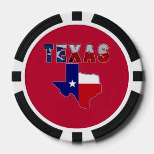 Flag-Karte mit Texas Pokerchips