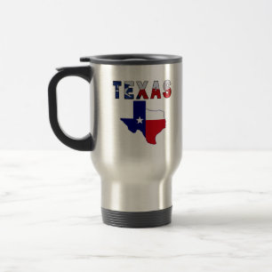 Flag-Karte mit Texas Reisebecher