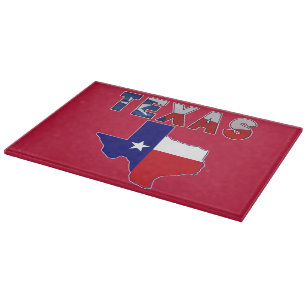 Flag-Karte mit Texas Schneidebrett