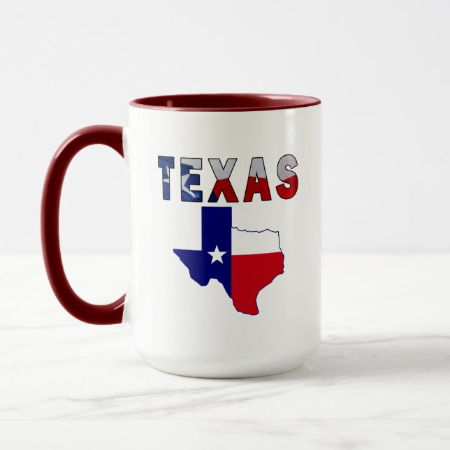 Flag-Karte mit Texas Tasse (Links)