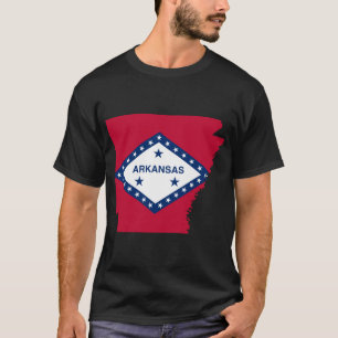 Flag-Karte von Arkansas T-Shirt