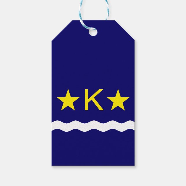 Flag Kinshasa, Kongo-Gift-Tags Geschenkanhänger (Vorderseite)