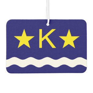 Flag Kinshasa, Kongoblatt-Untersetzer Autolufterfrischer