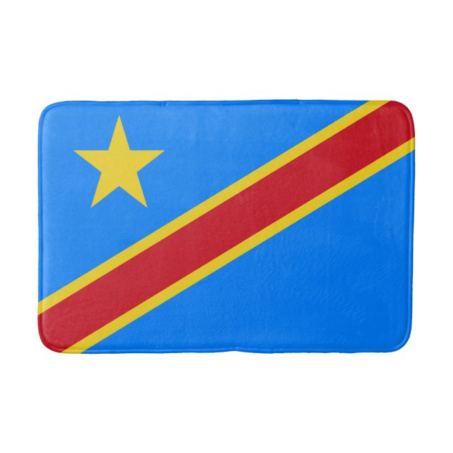 Flag Kongo Kinshasa Badematte (Vorderseite)