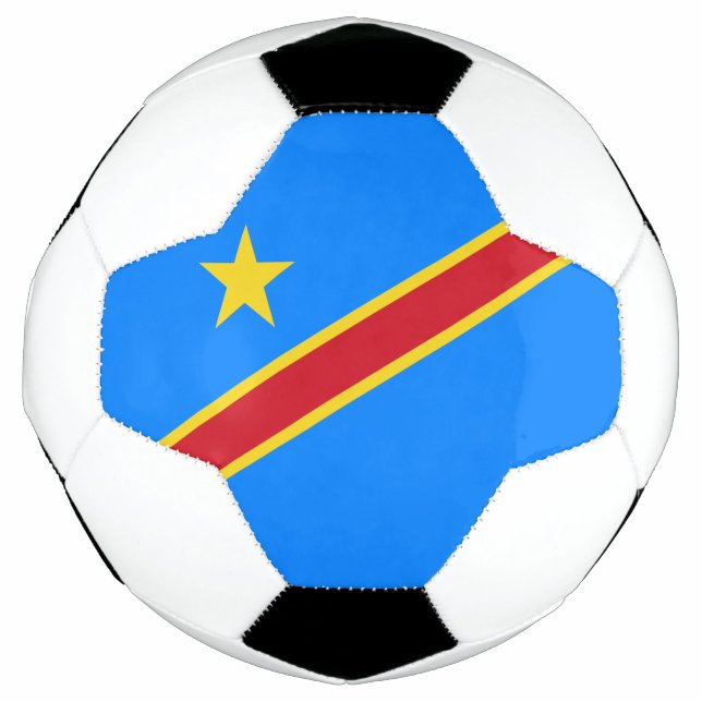 Flag Kongo Kinshasa Fußball (Vorderseite)