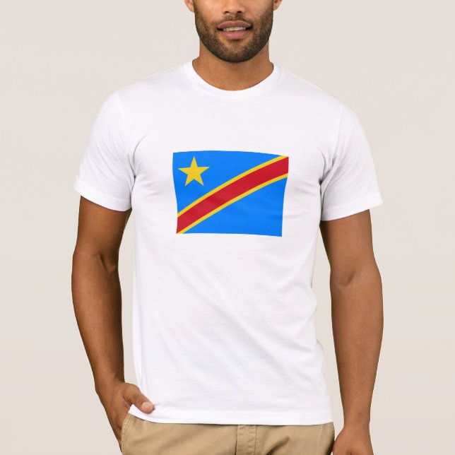 Flag Kongo Kinshasa T-Shirt (Vorderseite)